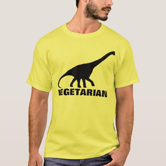 Dinosaur VEGETARIAN T-shirt (Front)