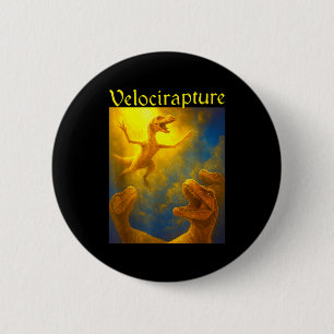Dinosaur Velocirapture  6 Cm Round Badge