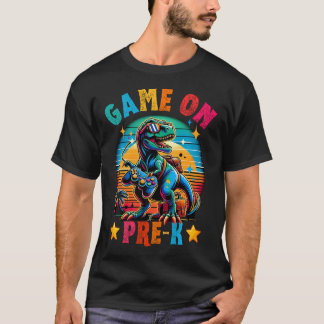 Dinosaur Video Games Back To School Pre-K Boys T-Shirt