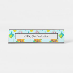 Dinosaur Volcano Birthday Cake Dino Eggs Balloons Desk Name Plate