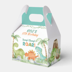 Dinosaur Watercolor Birthday Favour Box