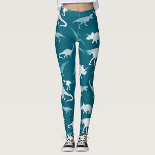 Dinosaur Watercolor: Textile Pattern Leggings
