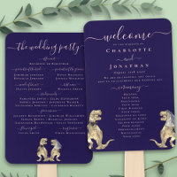 Dinosaur Wedding Ceremony Navy Blue Blush Pink