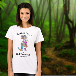 Dinosaur Wedding Funny Bachelorette Bridesmaid T-Shirt