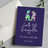 Dinosaur Wedding Funny T-Rex Bride and Groom