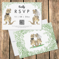 Dinosaur Wedding Reply QR code