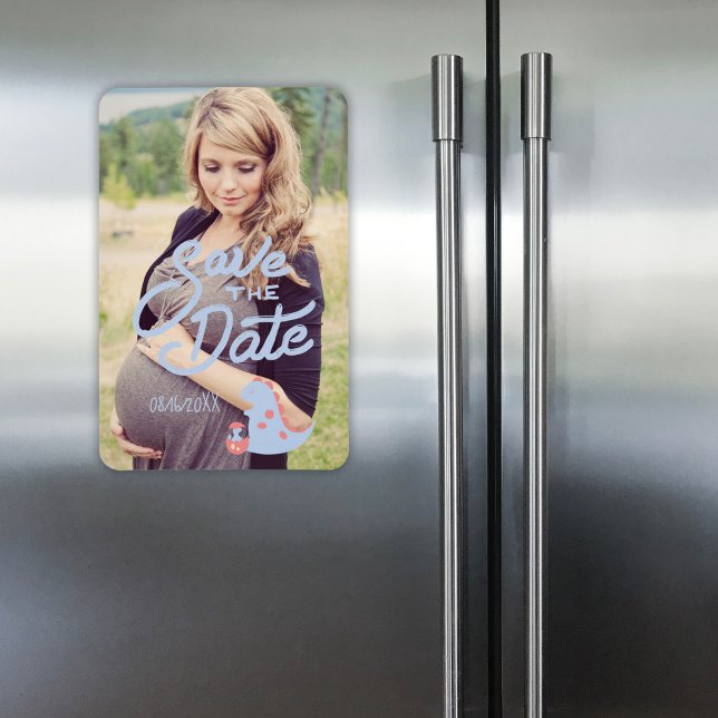 Dinosaur Whimsical Baby Shower Save the Date Magnet (Dinosaur Whimsical Baby Shower Save the Date Magnet)