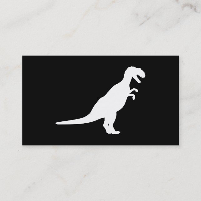 Dinosaur White Business Card (Front)
