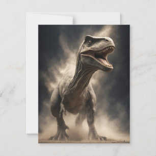 Dinosaur Wild Animal Elegant Dramatic Portrait Art Card