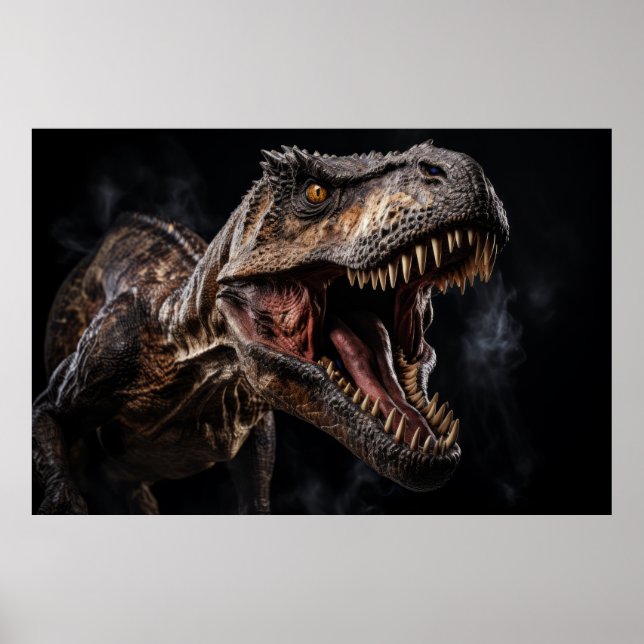 Dinosaur Wild Beast Portrait Fierce Power Poster (Front)