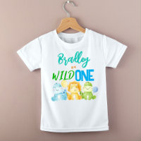 Dinosaur wild one 1st birthday colourful cute part