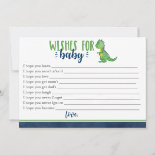 Dinosaur Wishes for Baby Card