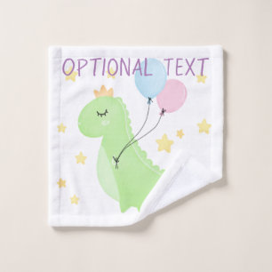 Dinosaur with Balloons Bath Towel Set