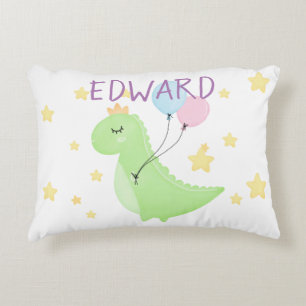 Dinosaur with Balloons Decorative Cushion