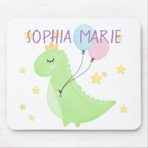 Dinosaur with Balloons  Mouse Pad