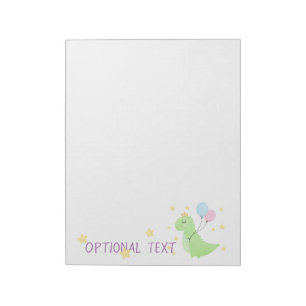 Dinosaur with Balloons Notepad