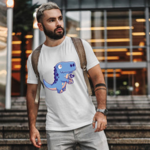 Dinosaur With Tea T-Shirt