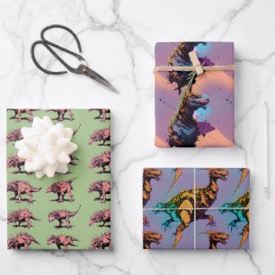 Dinosaur Wrapping Paper - Abstract Dinosaur Art