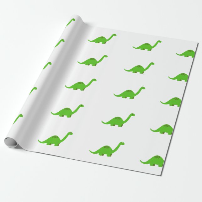 Dinosaur Wrapping Paper Birthday (Unrolled)