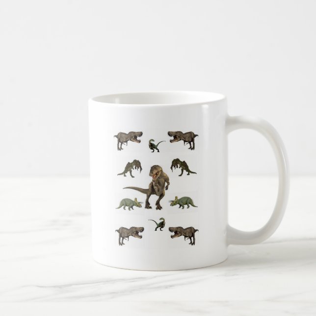 Dinosaur Wrapping Paper Coffee Mug (Right)