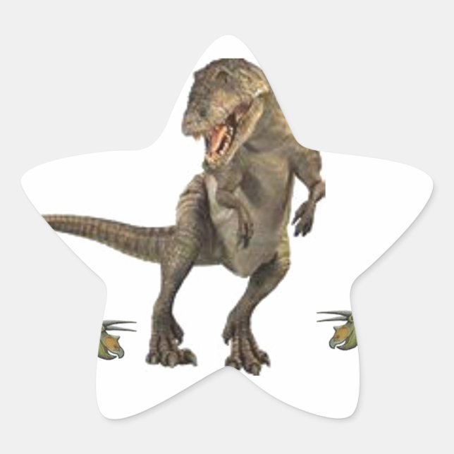 Dinosaur Wrapping Paper Star Sticker (Front)