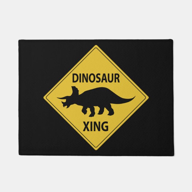 Dinosaur Xing Doormat (Front)