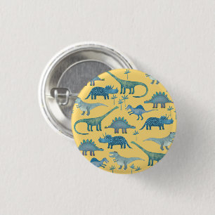 Dinosaur Yellow 3 Cm Round Badge