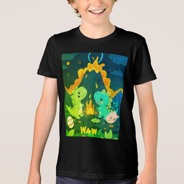 dinosaures clothes Tri-Blend shirt (Front)