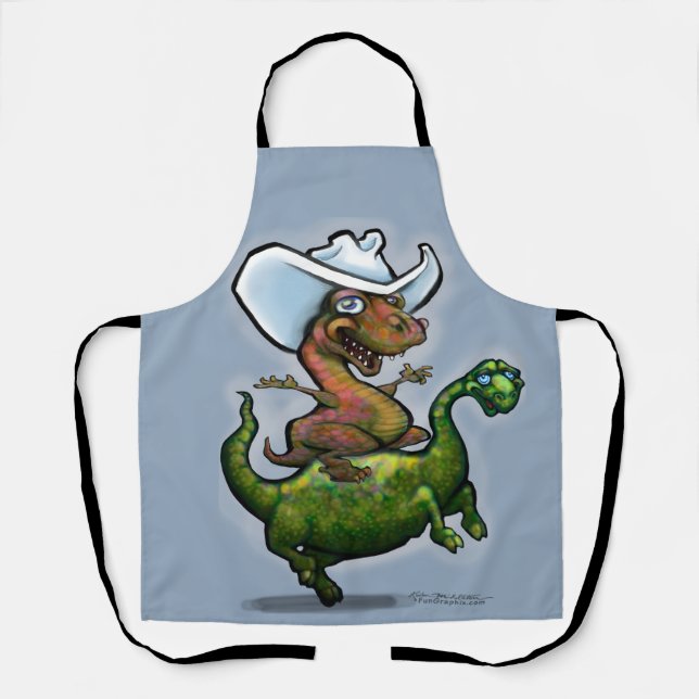 Dinosaurs All-Over Print Apron (Front)