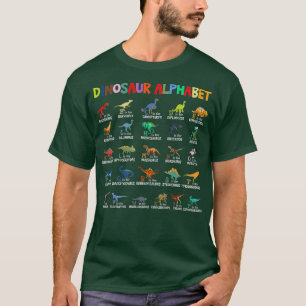 Dinosaurs Alphabet Back To School Tshirt First