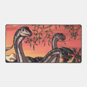 Dinosaurs at Dusk Desk Mat