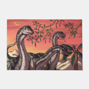 Dinosaurs at Dusk Doormat
