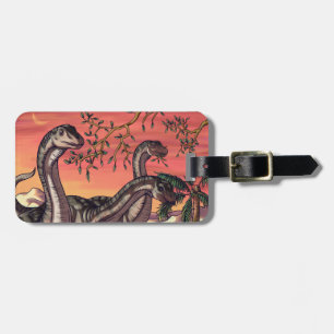 Dinosaurs at Dusk Luggage Tag