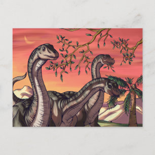 Dinosaurs at Dusk Postcard