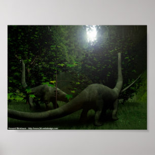 Dinosaurs at lunch poster