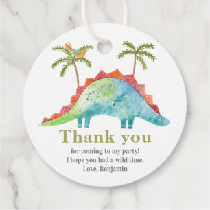 Dinosaurs Baby Shower Birthday Circle Favour Tags