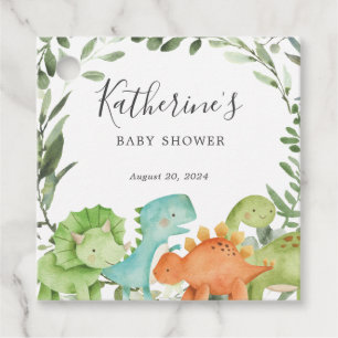 Dinosaurs Baby Shower Favour Tag