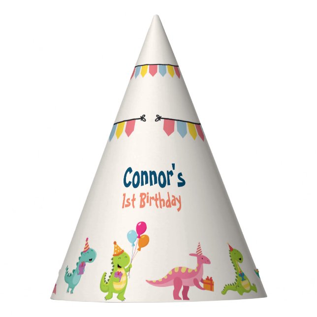 Dinosaur's birthday party  hat (Front)
