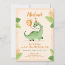 Dinosaurs Birthday Party Invitation | Dino Party
