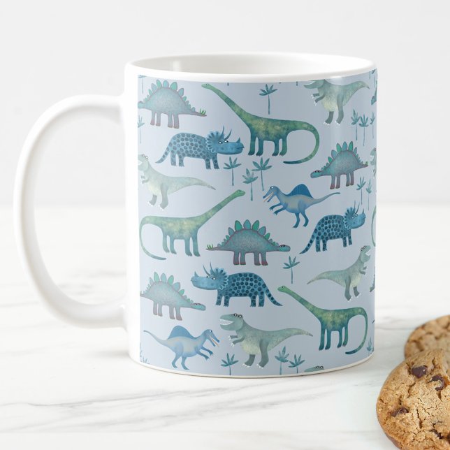 Dinosaurs Blue Coffee Mug (Creator Uploaded)
