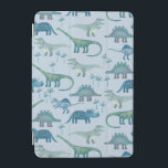 Dinosaurs Blue Pattern iPad Mini Cover<br><div class="desc">Lots of blue dinosaurs,  Tyrannosaurus rex,  Spinosaurus,  Stegosaurus,  Diplodocus and Triceratops. Help!</div>