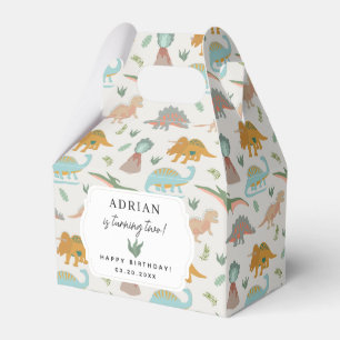 Dinosaurs Boho Prehistoric Party Animals Birthday Favour Box