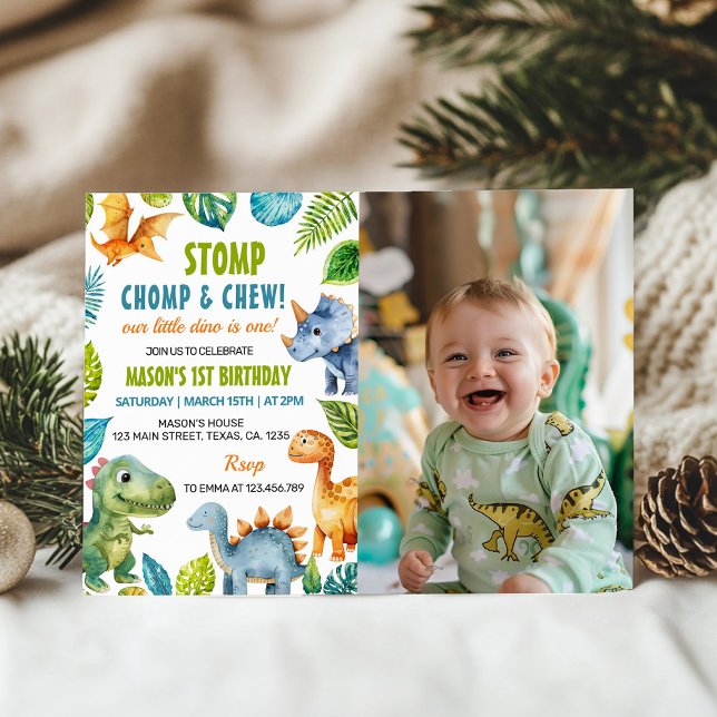 Dinosaurs Boy Birthday Invitation (Creator Uploaded)