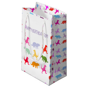 Dinosaurs Boy party Flags Custom Small Gift Bag