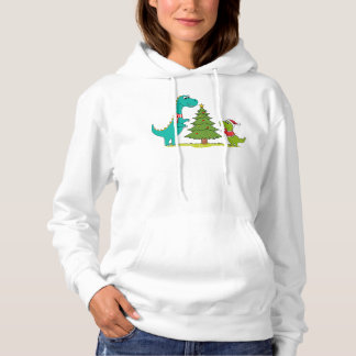 Dinosaurs Christmas Celebrating Hoodie