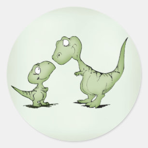 Dinosaurs Classic Round Sticker