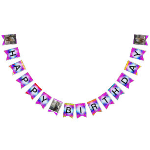 Dinosaurs Colorful Happy Birthday Bunting Banner