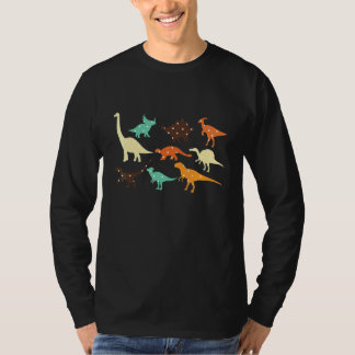 Dinosaurs Colourful Trex Retro International Dot D T-Shirt