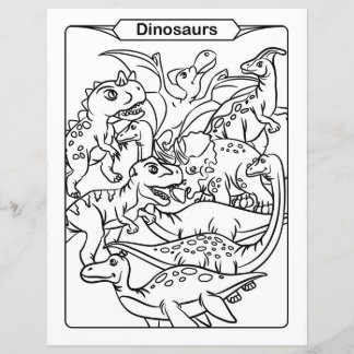 Dinosaurs Colouring Page
