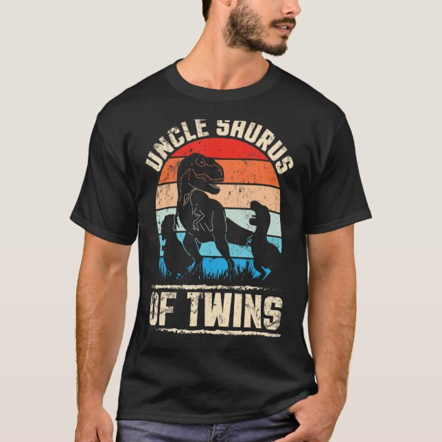 Dinosaurs Dancing Together Happy Aunt Uncle Saurus T-Shirt (Front)